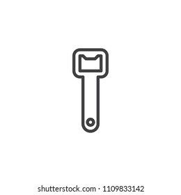 Bottle opener outline icon. linear style sign for mobile concept and web design. simple line vector icon. Symbol, logo illustration. Pixel perfect vector graphics