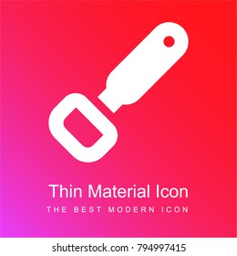Bottle opener red and pink gradient material white icon minimal design