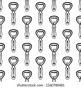 Bottle Opener Seamless Pattern, Bottle Cap Opener Vector Art Illustration