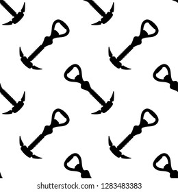 Bottle Opener Seamless Pattern, Bottle Cap Opener Vector Art Illustration