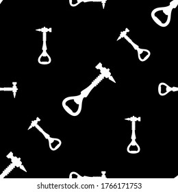 Bottle Opener Seamless Pattern, Bottle Cap Opener Vector Art Illustration