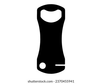 Bottle opener silhouette vector art white background