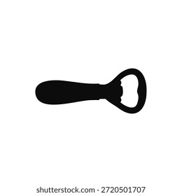 Diseño de ilustración plana de Vector de silueta de abrebotellas.