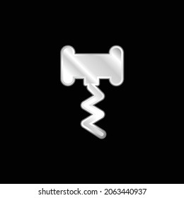 Flaschenöffner-Symbol auf silbernem Hintergrund