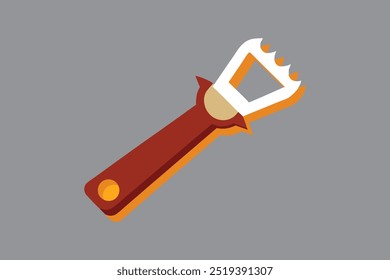 Bottle opener vector art illustration