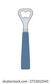 Vector de abridor de botellas para herramientas de barra, accesorios de cocina y diseño de empaque de bebidas.
