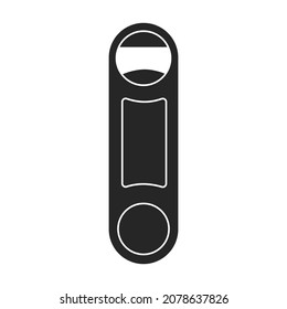 Icono negro del vector del dispositivo de apertura del frasco. Tornillo de la ilustración del vector sobre fondo blanco. Icono de ilustración negro aislado del abrebotador.