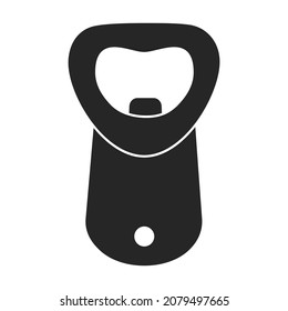Bottle opener vector black icon. Vector illustration corkscrew on white background. Isolated black illustration icon of bottle opener .