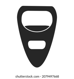 Bottle opener vector black icon. Vector illustration corkscrew on white background. Isolated black illustration icon of bottle opener .