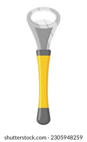 Abridor de botella. Icono de viñeta vectorial. Herramienta para abrir aislado en fondo blanco. Signo de estilo plano