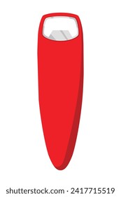 Bottle opener. Vector cartoon icon. Tool for open isolated on white background. Flat style sign