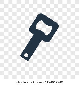 Bottle opener vector icon isolated on transparent background, Bottle opener transparency logo concept