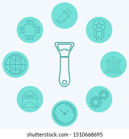 Bottle opener vector icon sign symbol