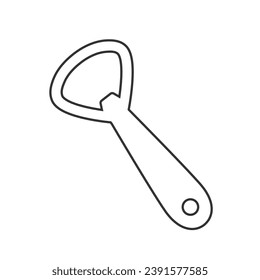 Bottle opener vector line icon trendy  symbol template in modern flat sign
