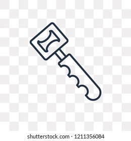 Bottle opener vector outline icon isolated on transparent background, high quality linear Bottle opener transparency concept can be used web and mobile