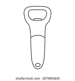 Flaschenöffner, Vektorsymbol. Vektorgrafik-Korkenzieher auf weißem Hintergrund. Einziger Umriss-Icon für Flaschenöffner .