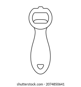 Bottle opener vector outline icon. Vector illustration corkscrew on white background. Isolated outline illustration icon of bottle opener .