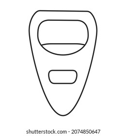 Bottle opener vector outline icon. Vector illustration corkscrew on white background. Isolated outline illustration icon of bottle opener .