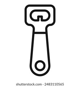 Bottle opent icon mark in filled style