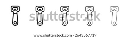 Bottle opent icon vector outline set illustration sign