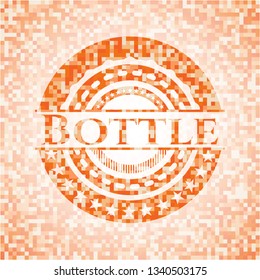 Bottle orange mosaic emblem