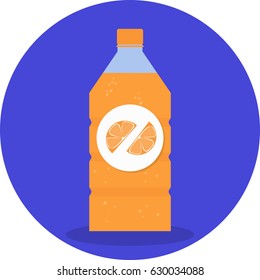 Bottle of orange soda