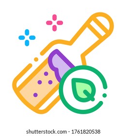 bottle with organic elixir icon vector. bottle with organic elixir sign. color symbol illustration