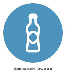 Bottle Outline bold Vector Icon which can be easily modified or Edited