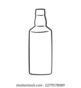 Borde del frasco. Caricatura. Ilustración vectorial. Aislado sobre fondo blanco
