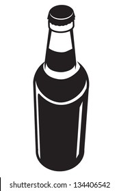 bottle outline silhouette vector