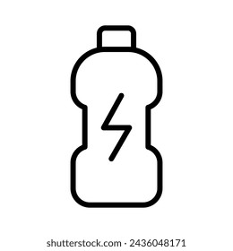 Bottle outline vector icon isolated on white background. Bottle line icon for web, mobile and ui design