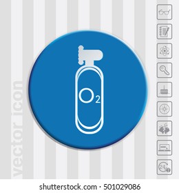 bottle of oxygen. medical equipment