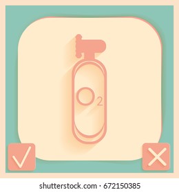 bottle of oxygen. medical equipment