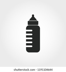 Bottle With Pacifier icon. Monochrome style design from baby things collection. UI. Pixel perfect simple pictogram bottle with pacifier icon. Web design, apps, software, print usage.