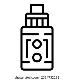 Bottle pack icon outline vector. Electronic vape. Smoke cig
