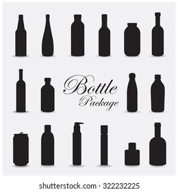 bottle package set design for advertising