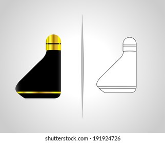 bottle and packaging set of perfume bottles vector format