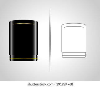 bottle and packaging set of perfume bottles vector format