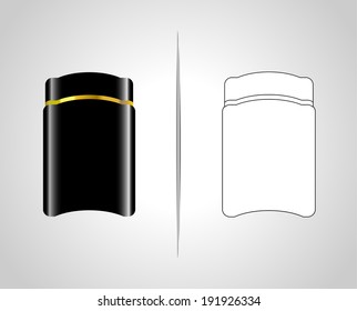 bottle and packaging set of perfume bottles vector format