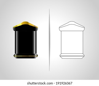 bottle and packaging set of perfume bottles vector format