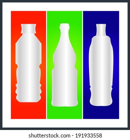 bottle and packaging set of perfume bottles vector format 
