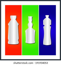 bottle and packaging set of perfume bottles vector format 