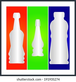 bottle and packaging set of perfume bottles vector format 