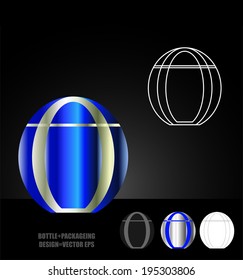bottle and packaging set of perfume bottles vector format 