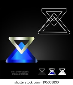 bottle and packaging set of perfume bottles vector format 