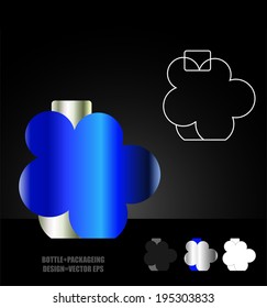 bottle and packaging set of perfume bottles vector format 