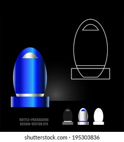 bottle and packaging set of perfume bottles vector format 