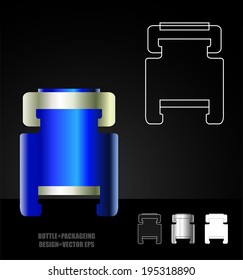 bottle and packaging set of perfume bottles