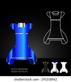bottle and packaging set of perfume bottles