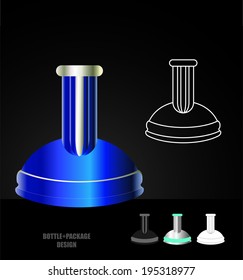 bottle and packaging set of perfume bottles